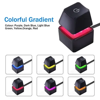 Picture of Computer Desktop Switch Colorful LED PC Motherboard External Start Power On/Off Button Extension Cable For Home Office Bar