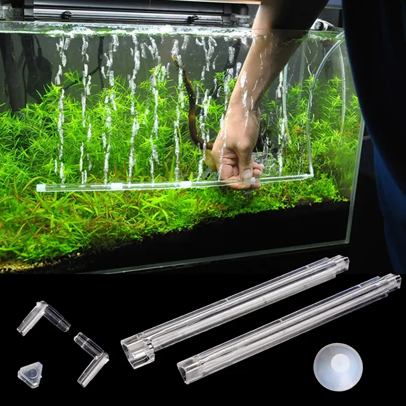 Picture of 60cm Spliceable Aquarium Air Stone Bubble Tube Fish Tank Wall Curtain Tube Hose Air Pump Hydroponic Oxygen Diffuser Tube 100 gm