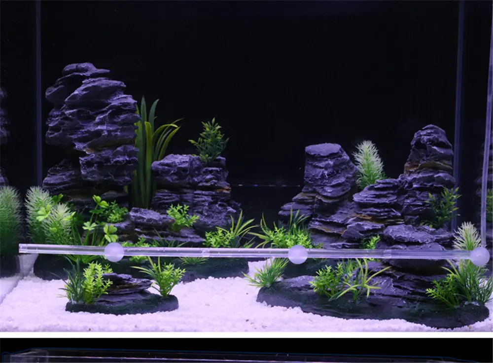 Picture of 60cm Spliceable Aquarium Air Stone Bubble Tube Fish Tank Wall Curtain Tube Hose Air Pump Hydroponic Oxygen Diffuser Tube 100 gm