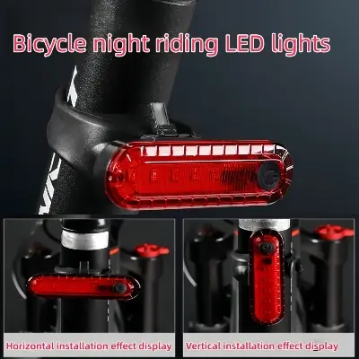 Picture of Rear Bike Tail Light USB Rechargeable Ultra Bright Taillights Fit On Bicycle Easy to Install for Cycling Safety Bicycle Light
