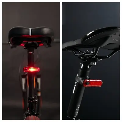 Picture of Rear Bike Tail Light USB Rechargeable Ultra Bright Taillights Fit On Bicycle Easy to Install for Cycling Safety Bicycle Light