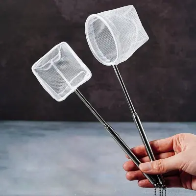 Picture of Stainless Steel Fine Net Fishing Net - Retractable and Durable Aquarium and Fish Tank To Catch Small Fish Accessories