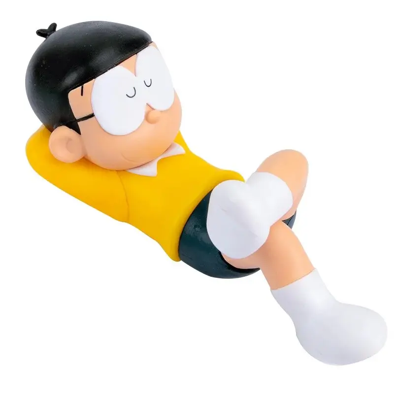Picture of Anime Doraemon Nobita Nobi Sleep Car Decoration Kawaii Action Figure Blue Fat Collectible Model Toy Dolls Kid Birthday Gifts