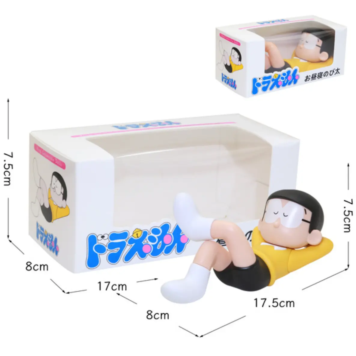 Picture of Anime Doraemon Nobita Nobi Sleep Car Decoration Kawaii Action Figure Blue Fat Collectible Model Toy Dolls Kid Birthday Gifts