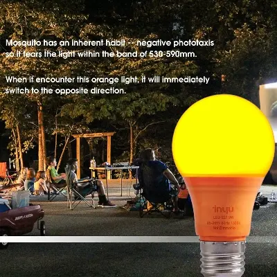 Picture of Led Yellow Bug Light Bulbs Bulb 9w E27 Spectral Mosquito Repellent Physical Lamps Zapper Globe 220v Flies Fly Trap Anti Electric