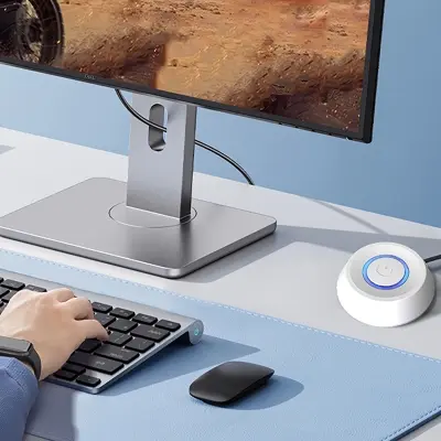 Picture of External Desktop Switch LED Lights PC Motherboard Computer Startup Extension Cable Power On/Off Button for Home Office