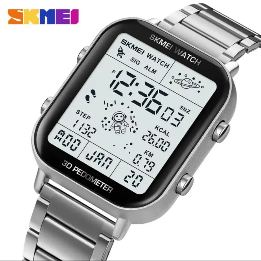 Picture of Skmei 1888 Luxury Digital Watch For Men - ঘড়ি -Watch - Silver