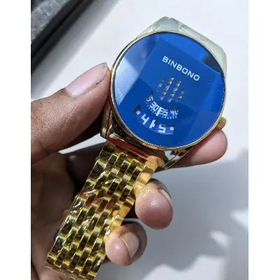Picture of Binbond Quartz Watch Stylist Diamond Display -Watch - Gold