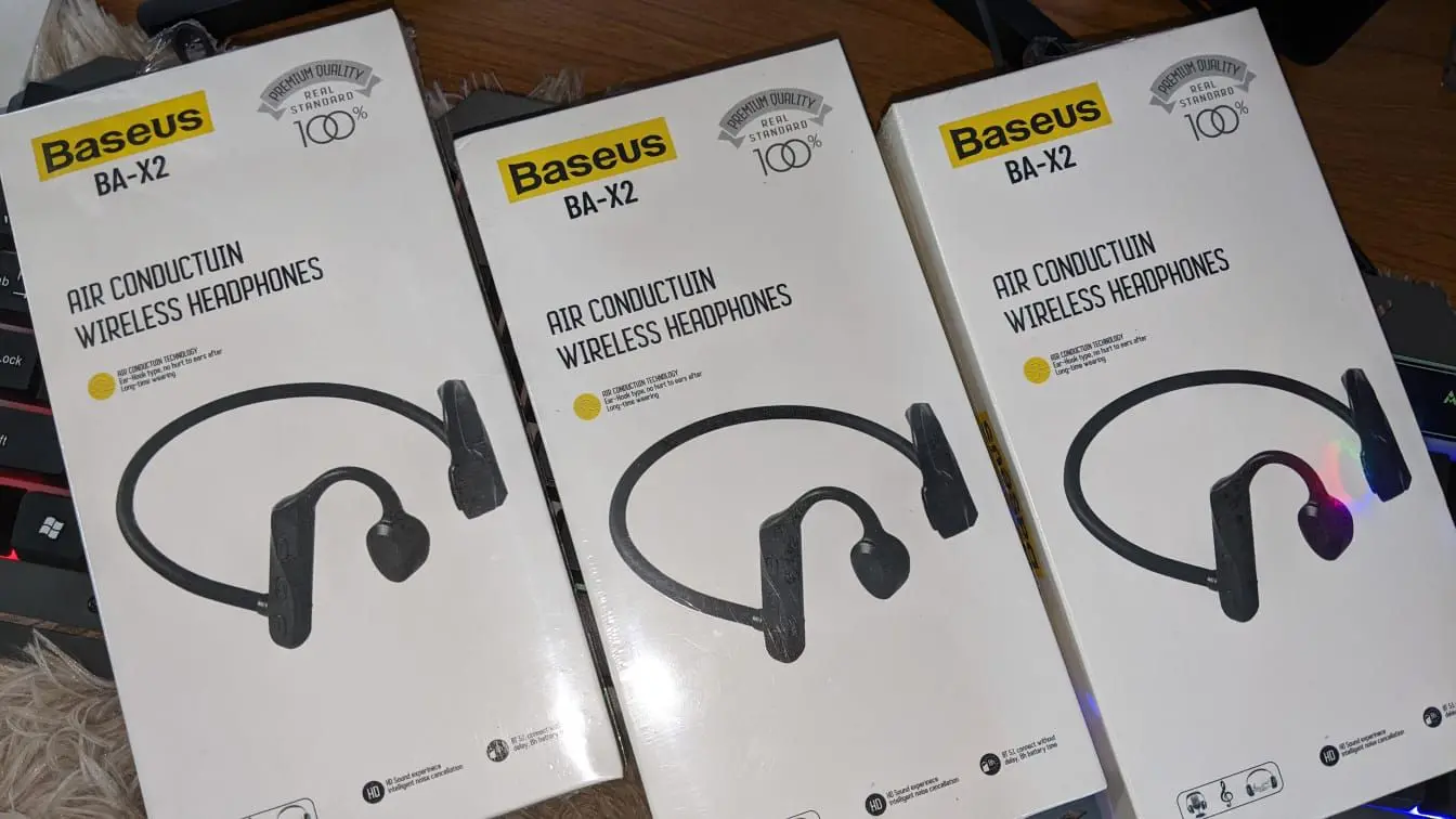 Picture of Baseus BA-X2 Air Conductuin Wireless Headphone - Black