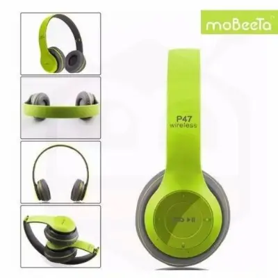 Picture of P47 Wireless Bluetooth Headphone Stereo Earphone with SD Card Slot - Green