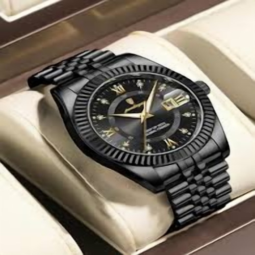 Picture of Poedagar 910 Men's Quartz Watch Stainless Steel Black