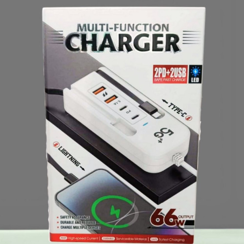 Picture of Product Title: Multi-Function Fast Charger 66W (2PD + 2USB)