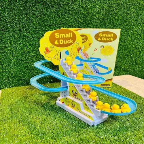 Picture of Electric Cartoon Duck Climbing Music Train Duck Toys 9pcs duck