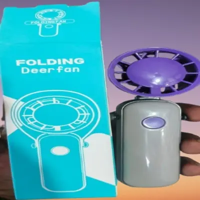 Picture of Folding Rechargeable Deer Fan Compact, Portable Handheld