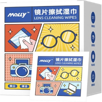 Picture of 100pcs Lens Cleaning Wipes , Metal Jewelry Wipes, Anti Fog Glasses Wipes, Mobile Phone Screens, and Disposable Eyeglass Cloths
