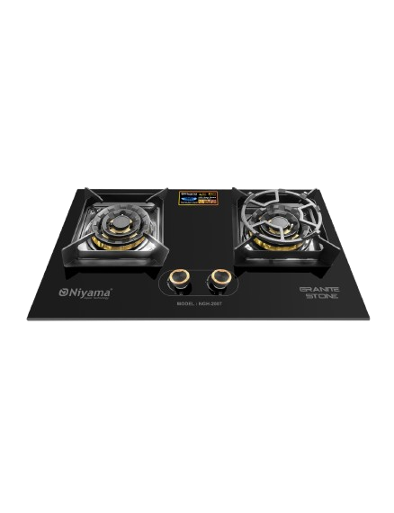 Picture of Niyama Glossy Granite Stone 2 Burner Cabinet Gas Hob NGH-2007-LGP-NG