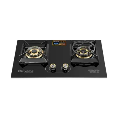 Picture of Niyama Glossy Granite Stone 2 Burner Cabinet Gas Hob NGH-2016-LGP-NG