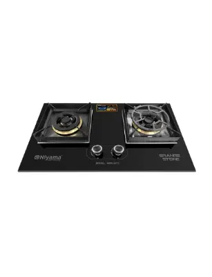 Picture of Niyama Glossy Granite Stone 2 Burner Cabinet Gas Hob NGH-2013-LGP-NG
