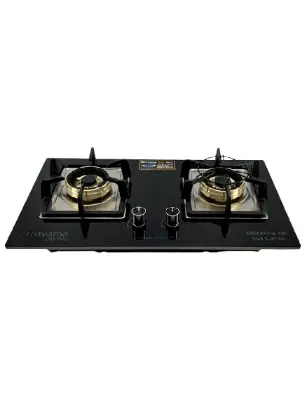 Picture of Niyama Glossy Granite Stone 2 Burner Cabinet Gas Hob NGH-2004-LGP-NG