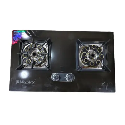 Picture of Miyako 2 Burner Glossy Granite Stone Gas Stove (Sunflower) LPG-NG