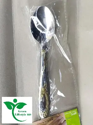 Picture of 6 pieces Stainless steel Tea Spoon Set- Multi-Design 6-Inch For Kitchen and Dining - Silver