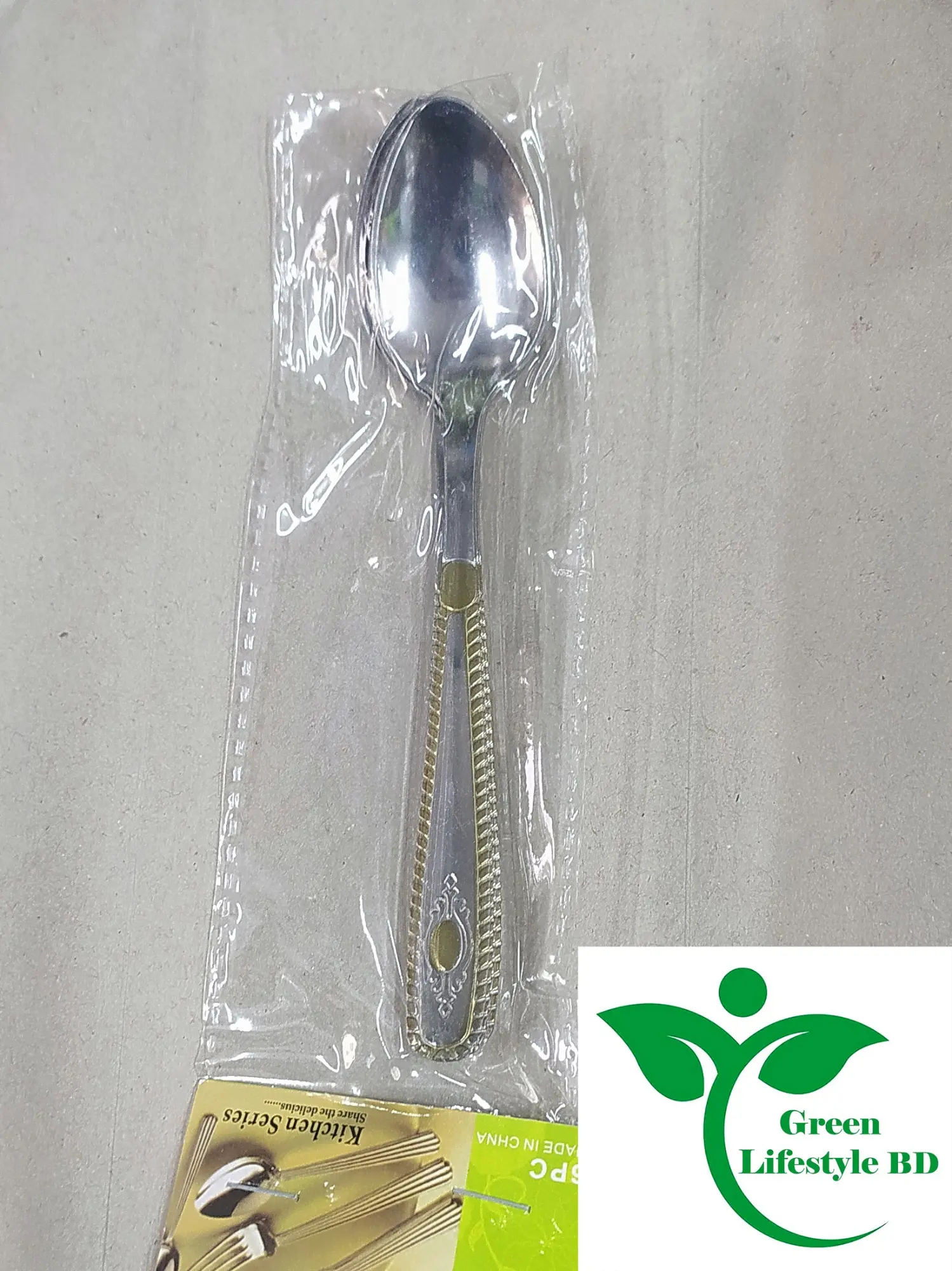 Picture of 6 piece Stainless steel spoon for kitchen and dining  (Size 6 inch) multi design Spoon. - Silver