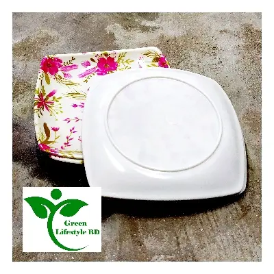 Picture of 6 Pcs Melamine Half Plate Size (6.5 Inches) Classical Multi Design For Home and Office - Multicolor