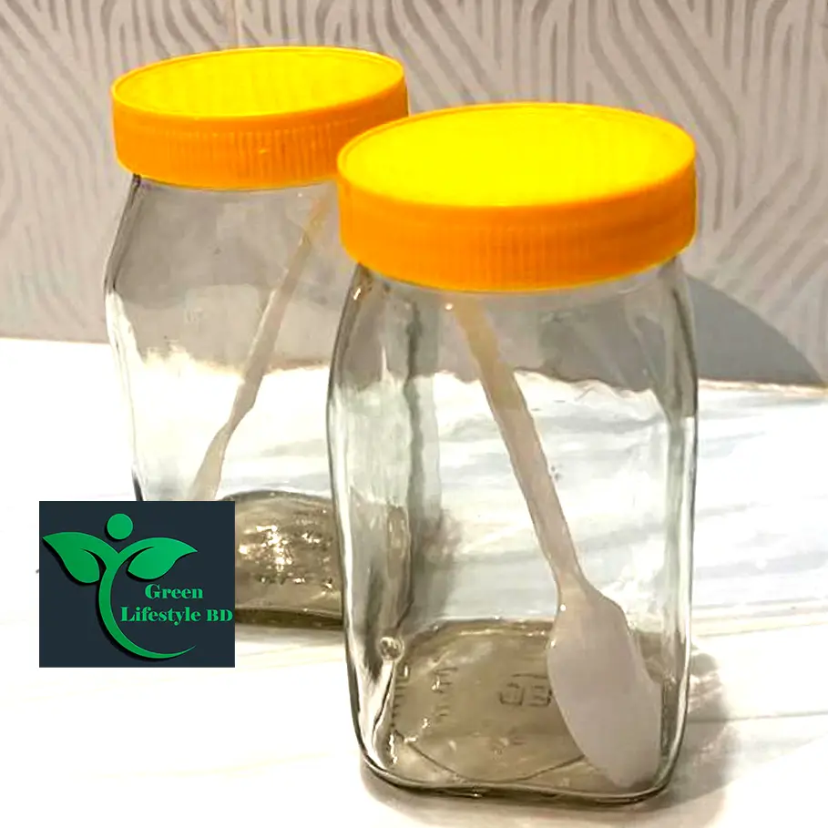 Picture of Big Size 1000 ml Glass Jar 02 Pes  Set for Kitchen and dining, Glassware food jar, Food container Set, kitchen glass jar. - Clear 2pcs