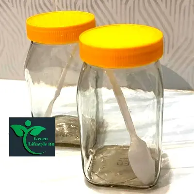 Picture of Big Size 1000 ml Glass Jar 02 Pes  Set for Kitchen and dining, Glassware food jar, Food container Set, kitchen glass jar. - Clear 2pcs
