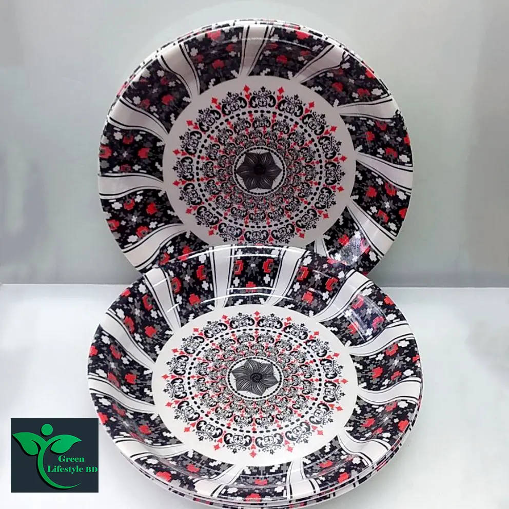 Picture of Stylish 6 Pcs set Melamine Plate Set (6" Size ) for Home & Office - Multicolor