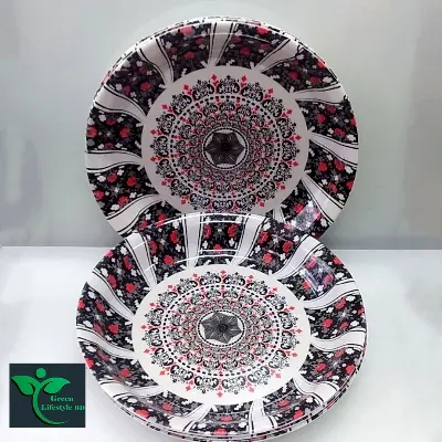 Picture of Stylish 6 Pcs set Melamine Plate Set (6" Size ) for Home & Office - Multicolor