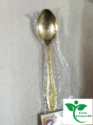 Picture of Luxury Gold Color 6 Piece Tablespoon Stainless Steel Spoon Set - Elegant And Durable Cutlery Set