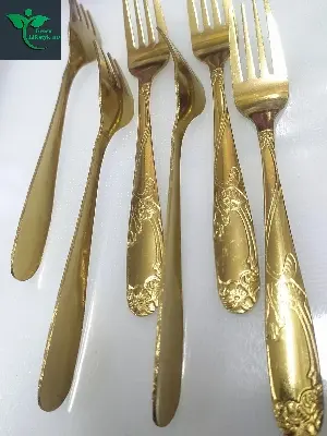 Picture of Premium Quality Stainless Steel Spoon Gold Color 6 pcs Cutlery set (6Inch) for kitchen and dining