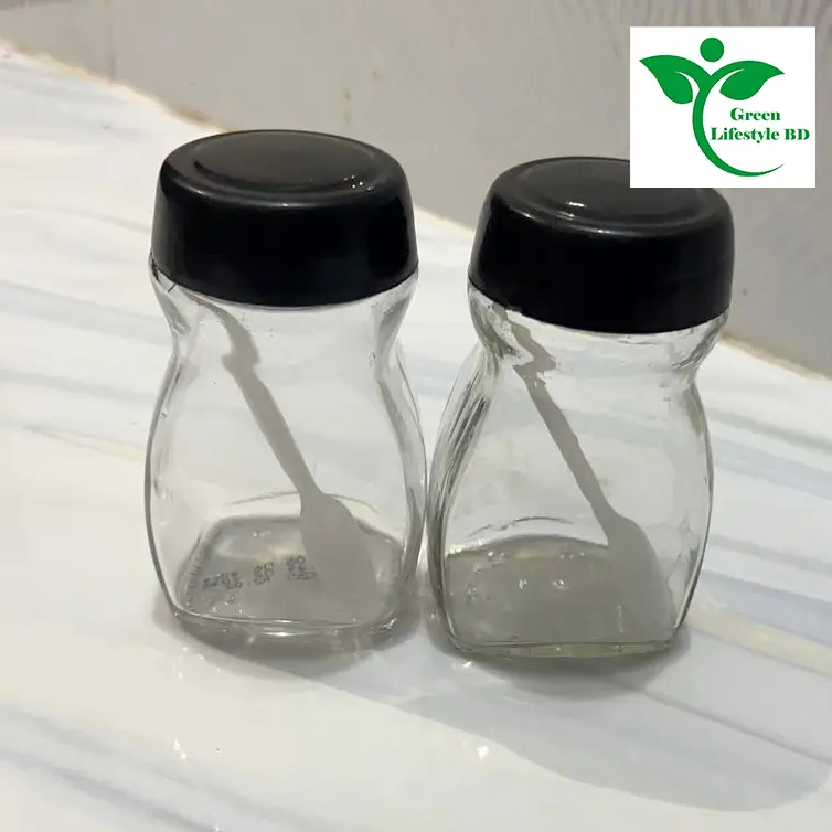 Picture of 250gm super clean Glass Jar/Kacher jar 04 Pieces Set for Kitchen & Dining. Glassware Food container. - Clear