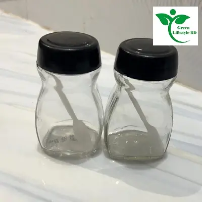 Picture of 250gm super clean Glass Jar/Kacher jar 04 Pieces Set for Kitchen & Dining. Glassware Food container. - Clear