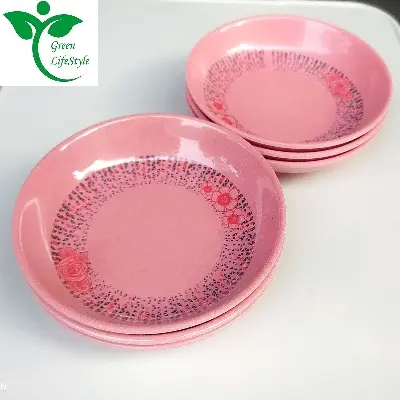 Picture of 6 Pcs Pink Melamine Finnie Bowls – 4.75'' Durable & Stylish | Ideal for Home & Office Use" - Pink
