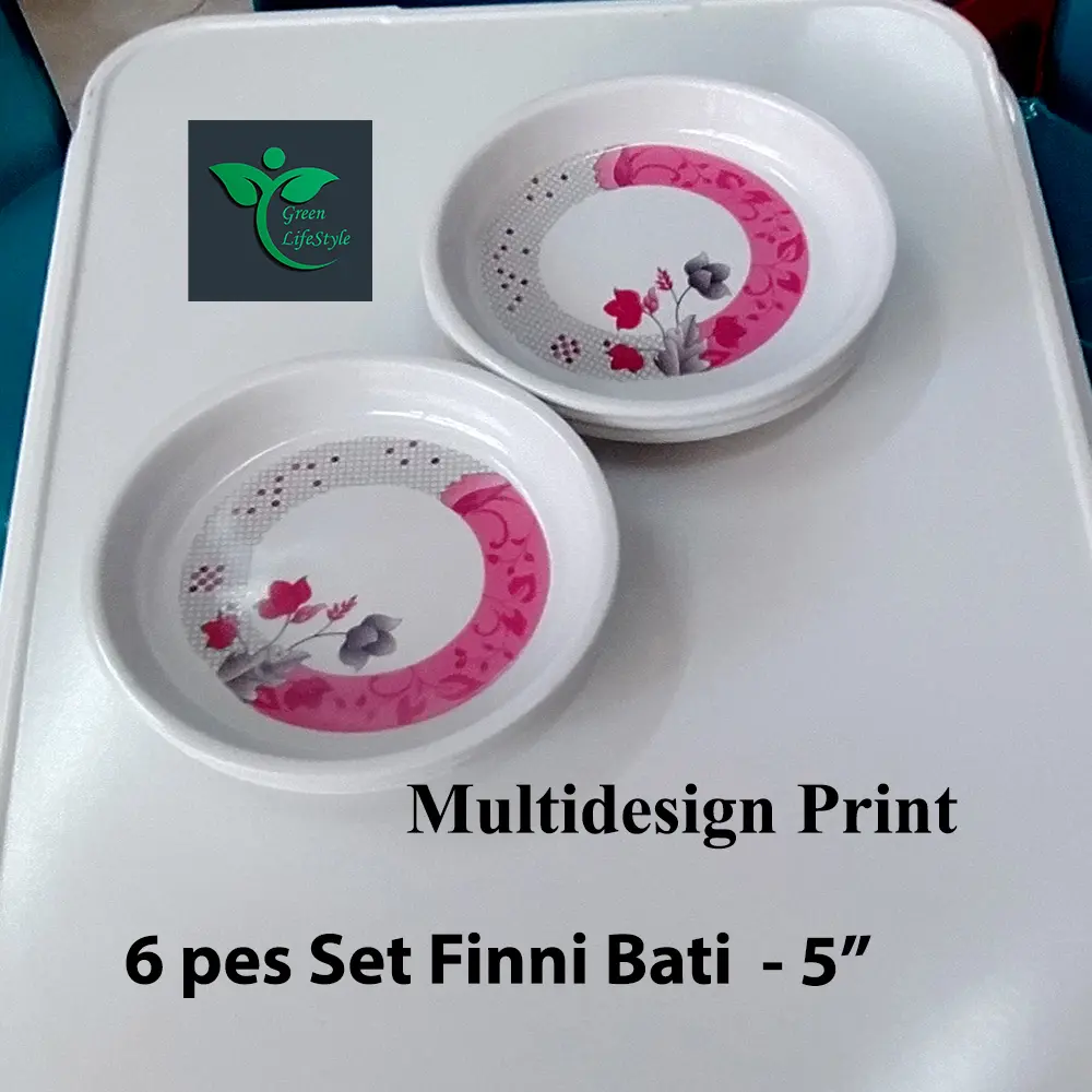 Picture of 6 Pcs Set Melamine Finnie Bati/Bowl Medium (Size 5.") Multi Design Print. - Multicolor