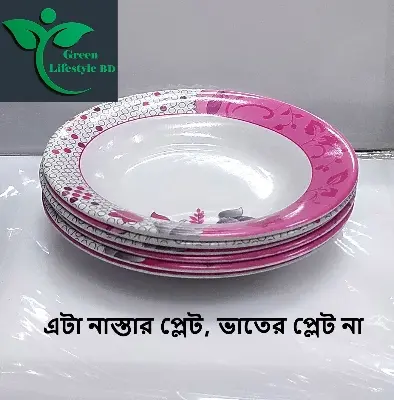 Picture of 4pcs Set Melamine Half Plate (7" Size ) for Home & Office High Quality Melamine. - Multicolor
