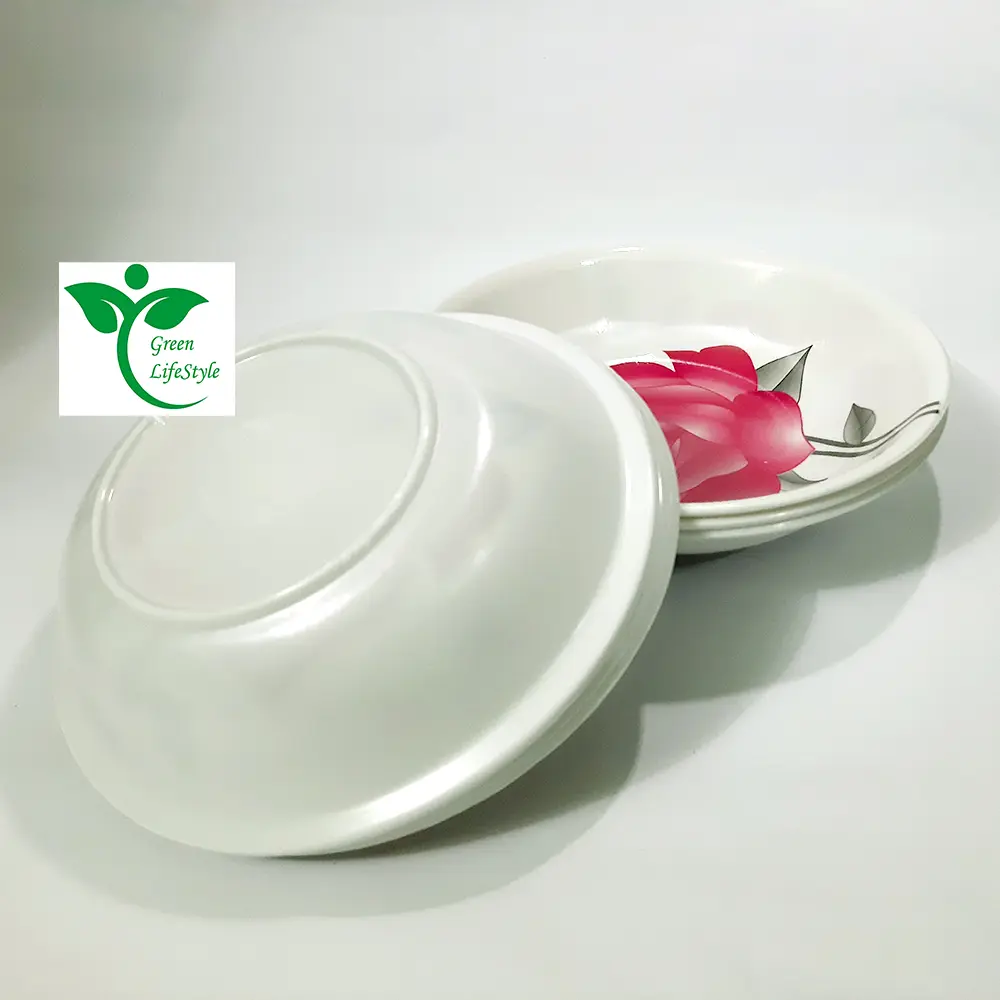 Picture of 06 pcs Melamine Half Bowl/Bati Medium Size (6.5 inches) Multi Design Melamine Bowl Set. - Multicolor