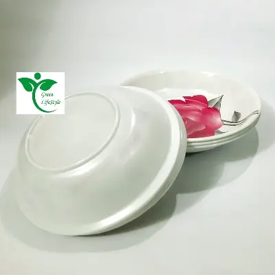 Picture of 06 pcs Melamine Half Bowl/Bati Medium Size (6.5 inches) Multi Design Melamine Bowl Set. - Multicolor
