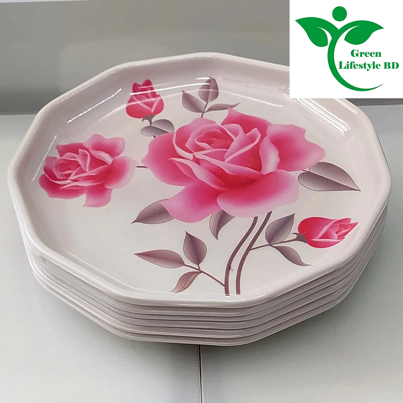 Picture of 6pcs Set Melamine Plate (7" Size ) for Home & Office High Quality Melamine. - Multicolor
