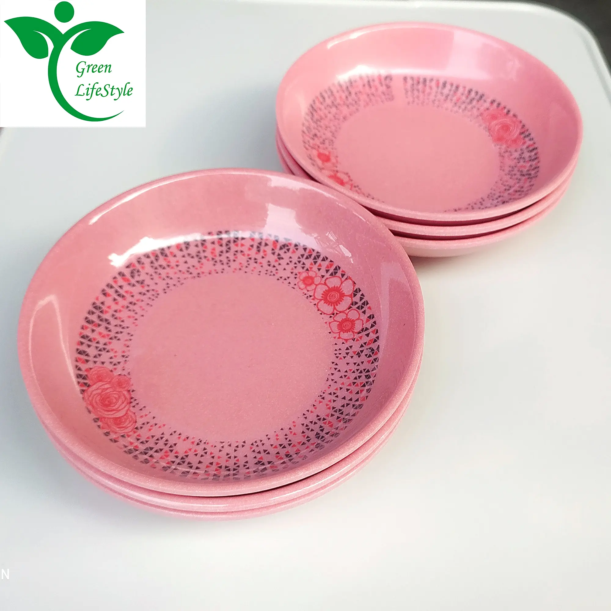 Picture of Melamine Finni Bowl 6 Pcs Pink Color (size 4.75 inches) Super hard Melamine. - Pink