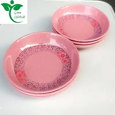 Picture of Melamine Finni Bowl 6 Pcs Pink Color (size 4.75 inches) Super hard Melamine. - Pink
