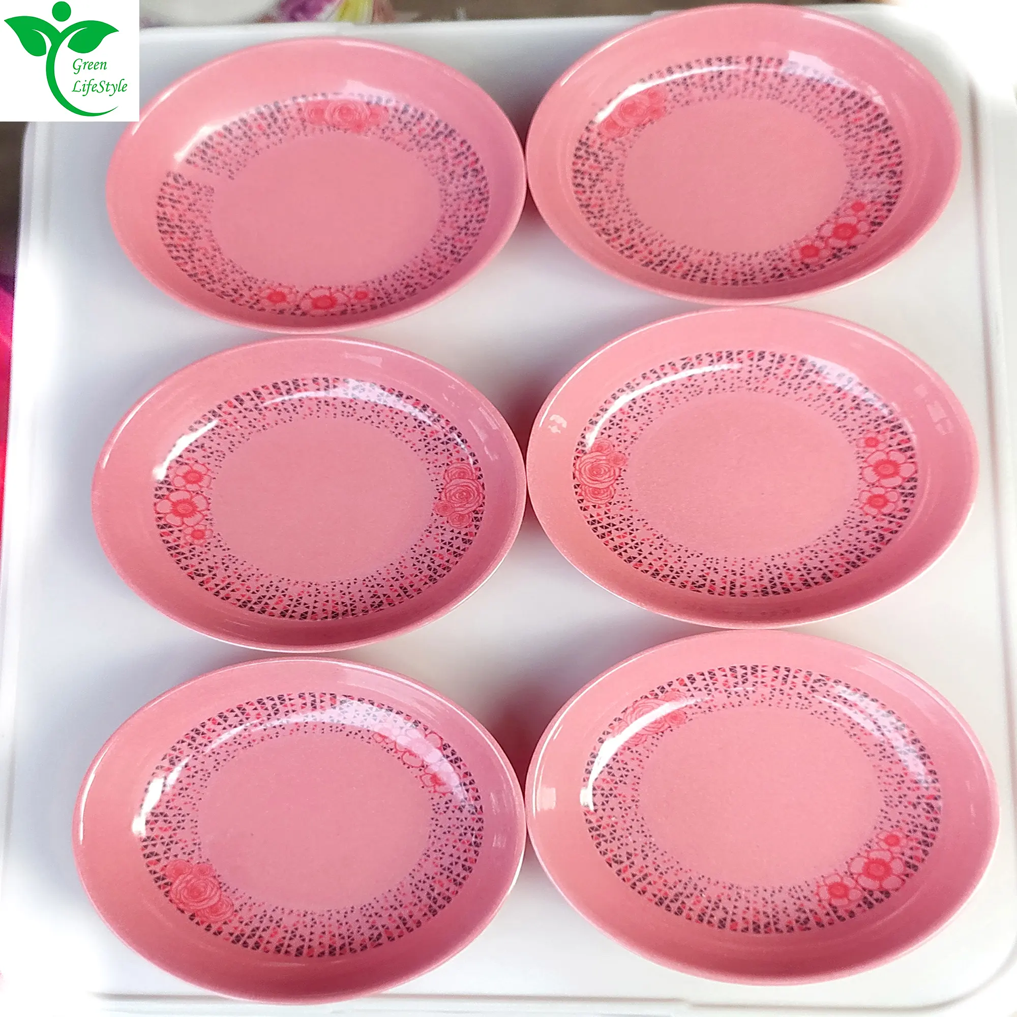 Picture of Melamine Finni Bowl 6 Pcs Pink Color (size 4.75 inches) Super hard Melamine. - Pink