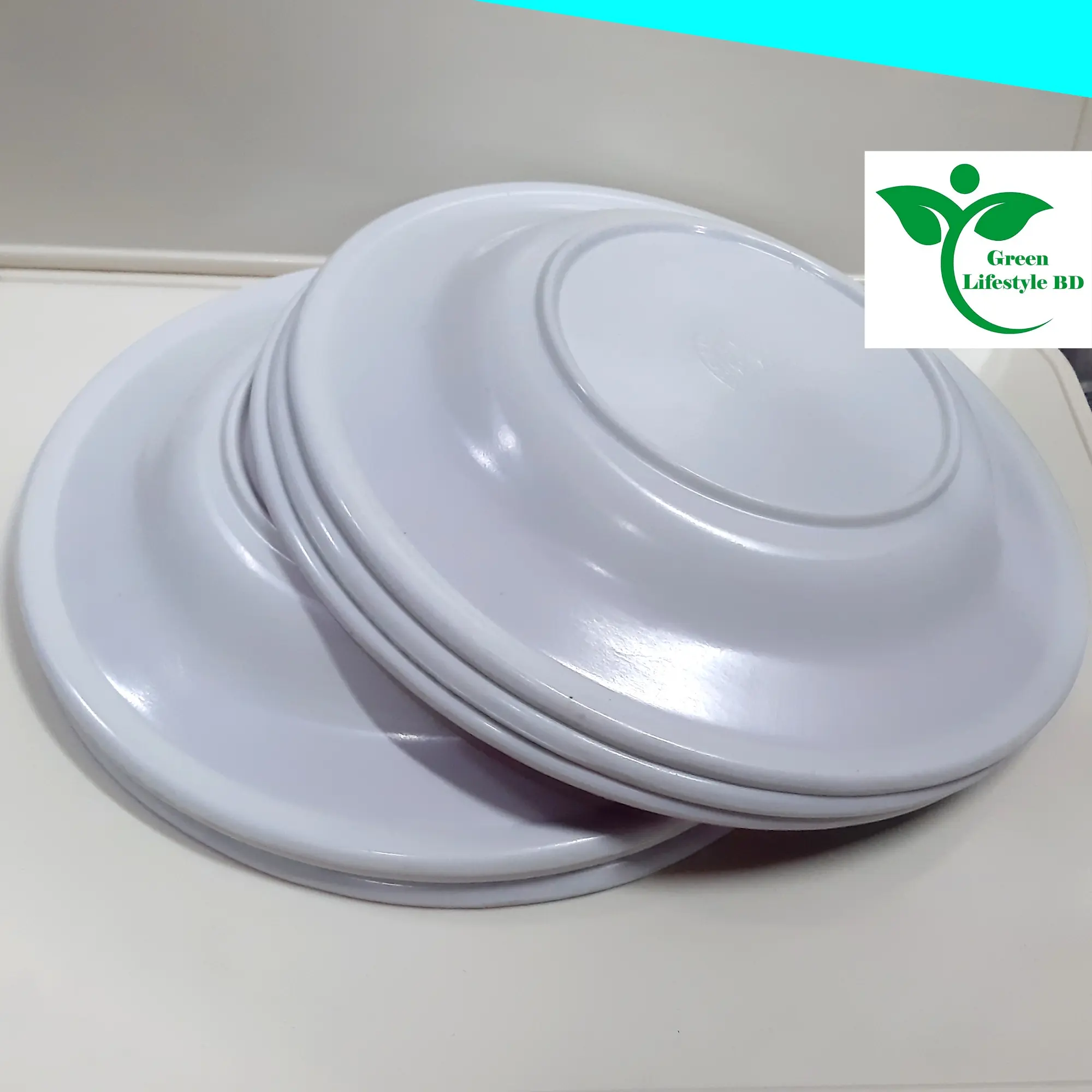 Picture of 6 pcs Set Big Size Melamine Plate (9.5" Size ) for Home & Office High Quality Melamine. - Multicolor