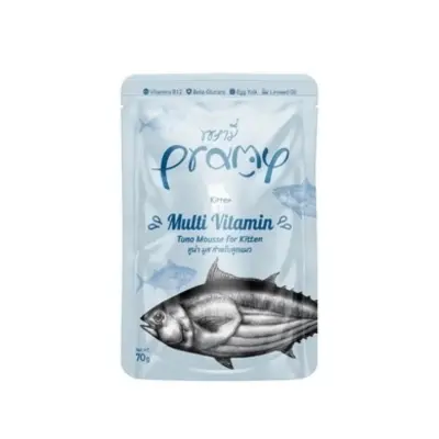 Picture of Pramy MULTIVITAMIN Pouch Cat Food Tuna Mousse for Kitten 70gm