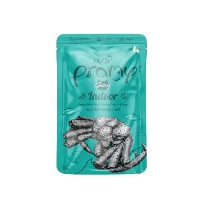 Picture of Pramy INDOOR Pouch Tuna Meat Topping Crab in Gravy for All Cats 70gm