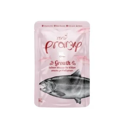 Picture of Pramy GROWTH Pouch Cat Food Salmon Mousse for Kitten 70gm
