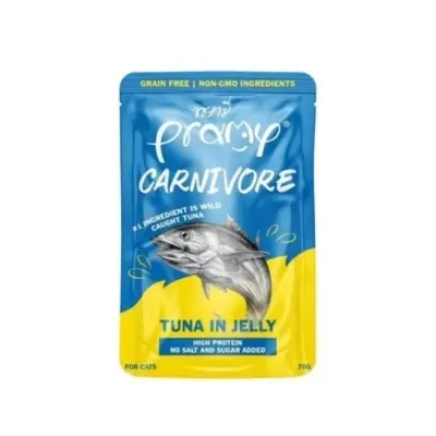 Picture of Pramy Carnivore Pouch Cat Food Tuna in Jelly for All Cats 70gm
