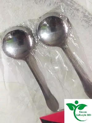 Picture of Good quality Stainless Steel 6 Piece Set Soup Spoon (6 Inch) Tall For Dining and Kitchen - Silver